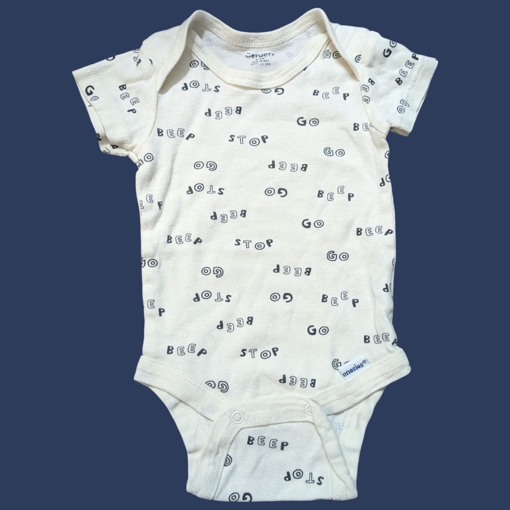 Carter's Cream Bodysuit Soft Cotton Lap Shoulder